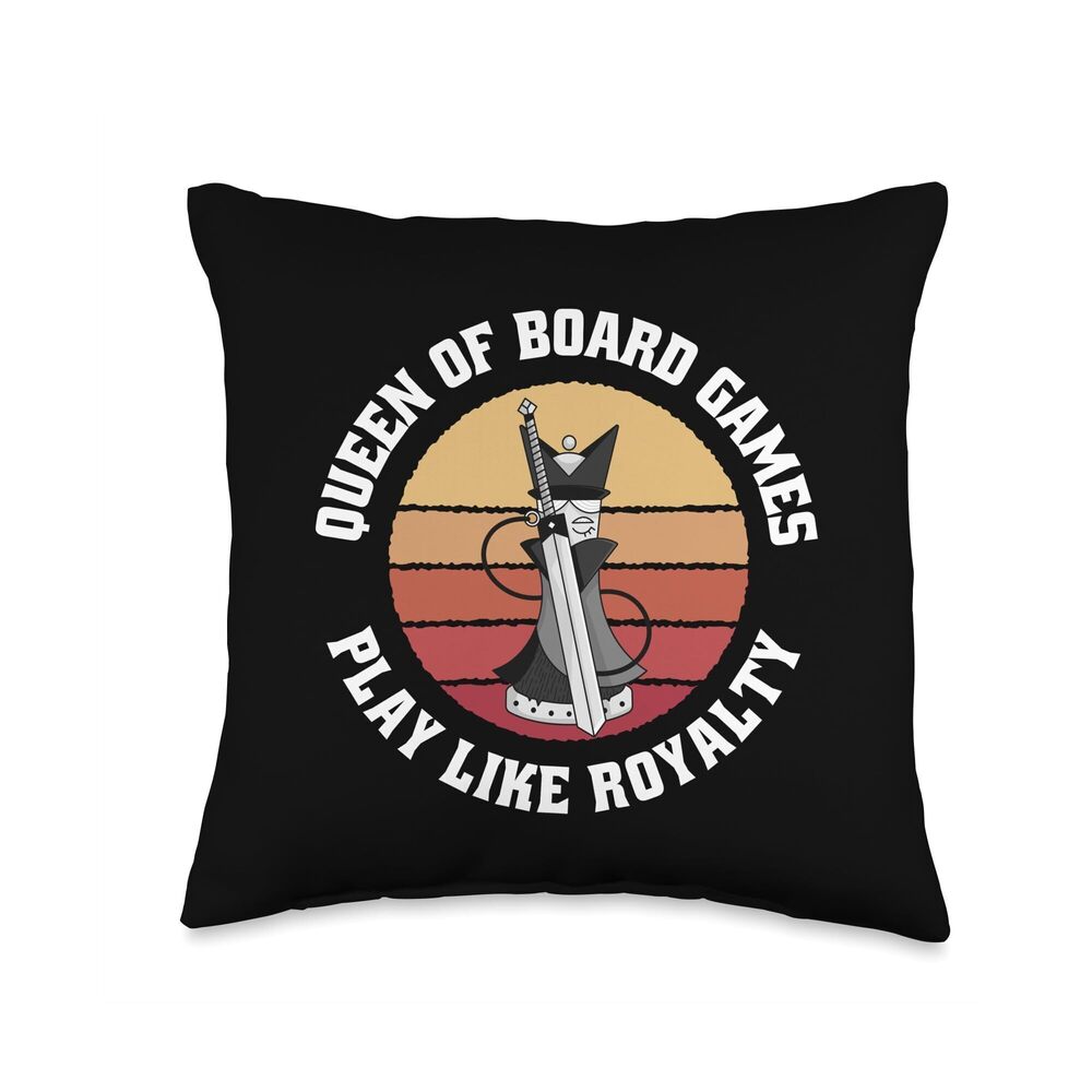 8668 Queen Of Board Games Play Like Royalty Throw Pillow